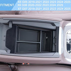 JKCOVER Center Console Organizer Tray Compatible with BMW X5 G05 X7 G07 (2019-2025) and X6 G06 (2020 2021 2022 2023 2024 2025) Accessories Armrest Secondary Storage Box, ABS Plastic