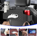 Mandark Car Headrest Backseat Organizer, Multifunctional Vehicle Seat Back Storage Box with Drink Cup Holder and Hooks, Automotive Travel Accessories, Universal for SUV, Sedan, Truck (Black)