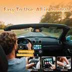 4 in 1 Wireless Carplay Adapter 2026 Upgrade, Ultra-mini Size USB Design Wired to Wireless Adapter for Apple Carplay & Android Auto & Airplay & Mirror Link, Plug and Play (Black)