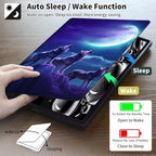 for Kindle Paperwhite Case,6" Kindle Paperwhite 4 10th Generation Case 2018 & Kindle Paperwhite Signature Edition,Leather Slim Adjustable Stand Cover Auto Wake/Sleep,Moon Blue Wolf