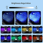 Interior car Lights,Ambient Lighting car Interior,car footwell Lights, APP Control 16 Million Colors Music Sync, DIY Mode Multicolor LED Interior Lights for Cars, Trucks, SUVs, 5V USB Power