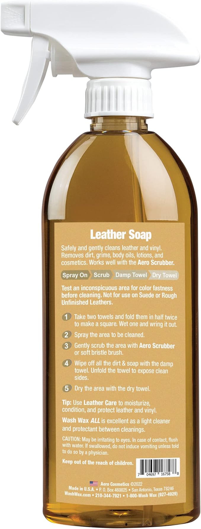 Aero Cosmetics Leather Cleaner Leather Soap 16oz (2-Pack) Aircraft Quality for your Car RV and Furniture Better than Automotive Products Meets Boeing Aircraft Specifications