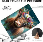 Case for Kindle Scribe,360 Degree Rotating Swivel PU Leather Stand Flip Folio Cover with Auto Wake/Sleep for Amazon Kindle Scribe Cover 10.2 Inch (2024/2022 Release),Cute Highland Cow