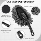 16 Pcs Windshield Cleaner Tool, Car Cleaning Kit with Various Detailing Brushes Set Spray Bottle Cleaner Towel Cleaning Gel Accessories Car Interior Detailing Kit for Windows Vents(Gray)