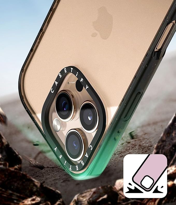 CASETiFY Impact iPhone 16 Pro Max Case [4X Military Grade Drop Tested / 8.2ft Drop Protection/Compatible with Magsafe] - AF Dream FLWRS - Clear Black