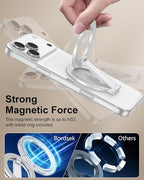 for Magsafe Ring Stand, Double-Sided Magnetic Phone Grip, Finger Loop Kickstand Compatible with Apple iPhone 17-12 Series, Foldable Onsnap Mag Safe Cell Phone Holder for Samsung Galaxy, Google Pixel