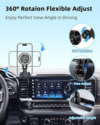 PZK Car Phone Holder for Chevy Silverado 1500/GMC Sierra 1500 2022 2023 2024 2025 2026 Accessories 13.4-Inch Screen Magnetic 15W Fast Wireless Charger Car Phone Mount with 360° Rotating Extension Rod