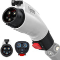 VIPTOO Tesla to J1772 Adapter 60A 250V AC — NACS EV Charging Connector for Tesla Wall/Destination/Mobile Charger, Fast & Safe Charging (White)