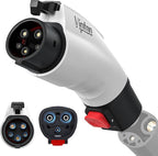 VIPTOO Tesla to J1772 Adapter 60A 250V AC — NACS EV Charging Connector for Tesla Wall/Destination/Mobile Charger, Fast & Safe Charging (White)