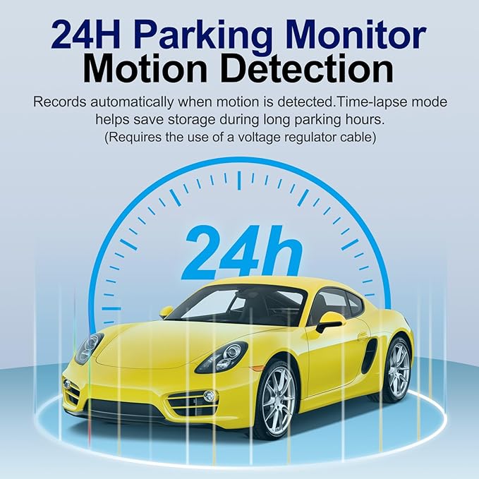 1080P 3 Channel Dash Cam Front and Rear Cabin Recording, 2.0" IPS Screen Camara para Carro, G-Sensor, Night Vision Loop Recording, Motion Detection, Heatproof, Electronics Max 64GB Support