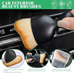 14Pcs Car Interior & Exterior Dusting Brush Set Contains Soft Cleaning Brushes, Auto Boars Hair Detailing Brushes, Double Head Brush for Automotive Air Conditioning Vent Dashboard Screen