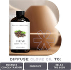 Brooklyn Botany Clove Essential Oil - Huge 4 Fl Oz - 100% Pure and Natural - Premium Grade with Dropper - for Aromatherapy and Diffuser