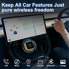 Mini Wireless for Carplay Adapter for iPhone & Android Auto, USB Plug & Play, Zero Delay Wireless 2 in 1 Adapter, Bluetooth Wi-Fi Pairing Allows for Easy Access to Navigation, Voice Control Etc