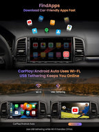 ATOTO A5 7" Android Double Din Car Stereo with Backup Camera, Wireless CarPlay& Android Auto Touch Screen, WiFi/Bluetooth/USB,24 Band EQ DSP, FM/TF, MirrorLink, 2+32G, Gemini&ChatGPT AI, GPS Tracking