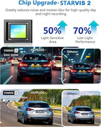 HUPEJOS AI 4K Dash Cam Front and Rear Recording with Driver Monitoring System,STARVIS 2,360° View 4 Channel Dashcam Free 64G Card,5G Wi-Fi GPS,3" Touch Screen,Night Vision,CPL,24/7 Parking Mode,V8 MAX