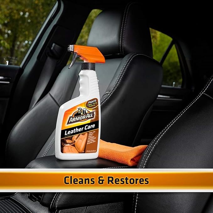 Armor All Car Leather Care Spray, Leather Cleaner and Protectant for Cars, Trucks and Motorcycles, 16 Fl Oz