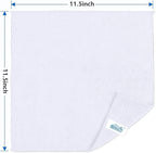 HOMEXCEL White Cleaning Rags 5 Pack, Highly Absorbent Microfiber Cleaning Cloth for Kitchen, Lint Free, Scratch-Free, Reusable Microfiber Towels for House, Window and Glass, Cars, 11.5 X11.5 inch