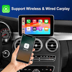 CarPlay Android Auto Adapter Decoder Retrofit Kit Fits Mercedes Benz 2012-2015 A/B/C/E/CLA/GLK/ML/SLD Class with NTG 4.5/4.7 System, Supports Wireless CPAA/Mirror Link/Camera/USB Drive/NAV