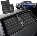 Center Console Tray Liner for 2022-2025 2026 Toyota Tundra Accessories (Only fits Platinum, 1794, TRD PRO, Capstone) & 2023-2025 2026 Sequoia Console Organizer Liner Anti-Slip Silicone Mat Pad 2 Pcs