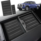 Center Console Tray Liner for 2022-2025 2026 Toyota Tundra Accessories (Only fits Platinum, 1794, TRD PRO, Capstone) & 2023-2025 2026 Sequoia Console Organizer Liner Anti-Slip Silicone Mat Pad 2 Pcs