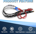 6 PCS 15 LED Strip Underbody Light, 1Ft 12V Waterproof Car Led Interior Exterior Strip Light with 6 Inch Wire, Waterproof Car Underglow Lights Motorcycles Golf Cart Boat Decoration (Blue)