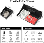 Hellet Center Console Organizer Storage Drawer Compatible with Toyota 2014-2020 2021 2022 2023 2024 4Runner Interior Accessories 2-piece Set Storage Box Insert Organizer Tray