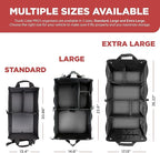 TRUNKCRATEPRO Trunk Organizer For Car, Suv, Truck | Premium Adjustable Multi Compartments Collapsible Car Trunk Organizer With Securing Straps & Non-Slip Bottom (Large Size, Black)