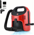 Portable Wet/Dry Vacuum, 2-Gallon, Small Shop Vacuum，Corded, Compact Wet/Dry Vacuum for Pets & Cars, Black-Red Elf