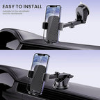 Qifutan Universal Car Phone Holder Automobile Cell Phone Holder Car Mount for iPhone Universal Car Dashboard Mount Fit All Phones Cell Phone Camera Mounts