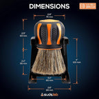 Suds Lab Elite-Bristle Boar’s Hair Car Detailing Brush – Deep Cleaning Car Detail Brush with Stand – Metal-Free, High Absorbency Detailing Tool for Scratch-Free Interior & Exterior
