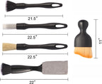 5PCS Car Detailing Brush Set with Car Cleaning Gel Car Cleaning Brushes,Car Dust Brush,Car Interior Detailing Brush for Vehicle Cleaning,Car Accessories for Truck, SUV, Interior