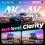 DDPAI Dual 4K Dashcam,Dashcams for Car with Free 128G eMMC + CPL,Dual STARVIS 2 IMX678 + IMX678 Sensors Front and Rear Car Camera,AI ISP Night Vision 2.0,4G,ADAS,WiFi,24H Parking Mode,Z90 Master Dual