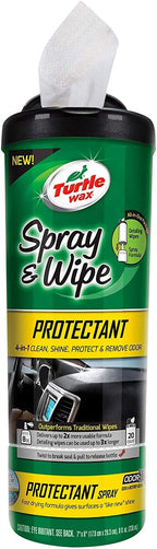 Turtle Wax Spray & Wipe Car Interior Wipes (Protectant)