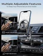 LISEN for MagSafe CD Phone Holder for Car Mount [Angle Adjustable] Magnetic Phone Holder for iPhone Magsafe Car Mount CD Slot Hands Free CD Player Phone Mount for iPhone 15 Pro Max Plus Galaxy Kits