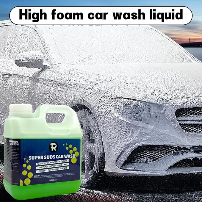 Car Wash Soap, Honeydew Snow Foam Formula, Car Shampoo, Car Washing Liquid, Thick Dirt-Fighting Bubbles, 1-3 Oz. Efficient Use, Works w/Foam Cannon/Gun & Bucket, Honeydew Scent