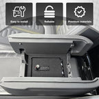 BestEvMod Center Console Organizer Safe Vault LockBox Compatible with Rivian R1T R1S 2022-2025 2026 Pickup Safe Vault Console Storage Interior Organizer with 4 Digit Combo Lock Security Anti-Theft