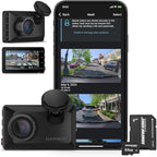 Garmin Dash Cam X210 Compact 1440p HD Camera | 140° FOV, Clarity Polarizer, Voice Control, GPS, 2.4" Display, Automatic Incident Detection Recording | Signature Series 64GB Micro SDXC Card