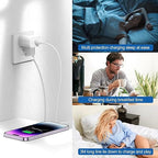 iPhone Charger Fast Charging Block,[MFi Certified] Wall Charger Plug and 6ft USB C to Lightning Cable Cord, Type C Power Adapter Cube Brick Box for iPhone 14 Pro Max/14/13 Pro/12 Mini/12/11/iPad