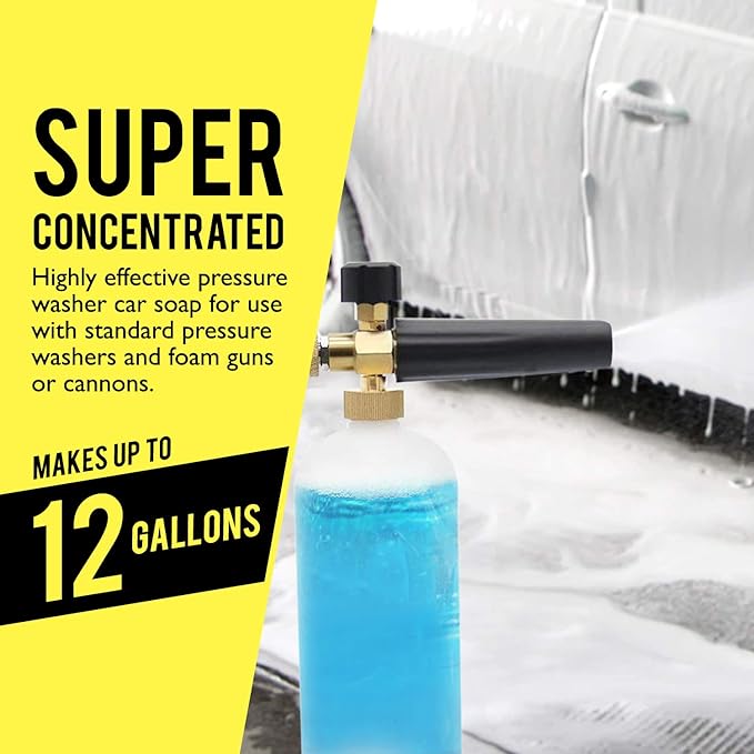 Mission Automotive Car Wash Soap Concentrate - 8 Fl Oz 12-Gallon Yield - Biodegradable Formula & Pressure Washer Solution - Pressure Washer Detergent - Soft Wash & Boat Soap