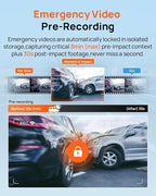 70mai 4K Dash Cam Front and Rear, Built in Wi-Fi 6 & GPS Car Camera, Super Night Vision, ADAS, 3'' IPS Screen, 24H Parking Mode, Time-Lapse, Loop Recording, with 128GB Card (A800SE)