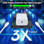 20W USB C Fast Samsung Charger Block 6FT Android Phone Cord for Samsung Galaxy A17 A16 5G A54 A14 A15 S26 S25 A03s S24 S23 A23 S21FE S22 Ultra A13 A53 A32 S20,Wall Plug Box,Type C to C Charging Cable