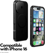 Spy-Fy iPhone 16 Privacy Case with Camera Covers Front and Rear | Magsafe compatible and Kickstand | Protect Your iPhone and Privacy | 6-Foot Drop Proof | 6,1 Inch | Camera Protection by Valenta