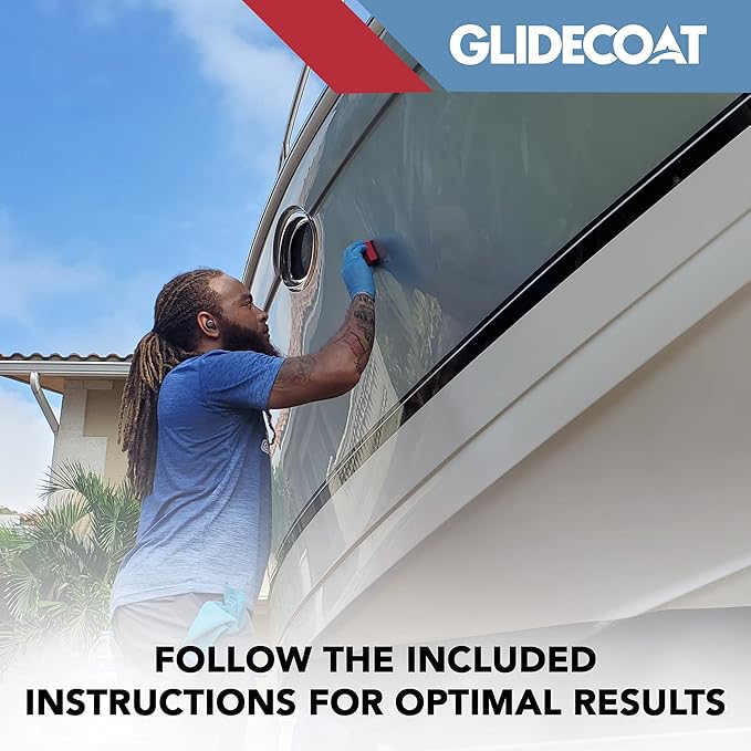Glidecoat Marine Ceramic Coating 160ml - Marine Grade Ceramic Coating for Boats - Better Than Wax and More Durable - DIY Friendly, UV Protection, Enhance Gloss, Hydrophobic Surface for Easy Cleaning
