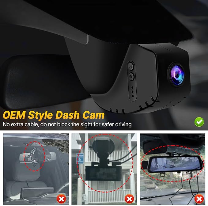 4K Dash Cam fit for Honda Civic 2022 2023 2024 2025 2026 Type R Sport LX EX Touring, OEM Look, UHD 2160P Video, WiFi&APP, Easy to Install, Loop Recording, G-Sensor, Parking Monitor, 128GB