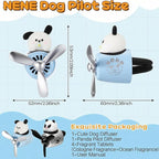 Tallew 2 Pack Car Air Freshener Cute Dog & Panda Car Vent Clip Diffuser with Rotating Propeller Outlet Vent Easy to Install Included 4 Scents Aroma Tablets Aromatherapy Ornament Auto Accessories