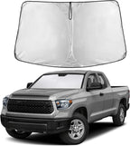 EcoNour Windshield Sun Shade Compatible for Toyota Tundra 2022–2026 | Custom Fit Pickup Truck Front Window Sunshade | Foldable UV & Heat Reflective Sun Visor