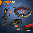 Nilight 48 Inch Truck Tailgate Strobe Light Strip Tail Emergency Bar Rear Window Warning Lamp Ultra-Bright Double Row 288 LED for Pickup Trailers Construction Vehicles Car SUV, Blue White