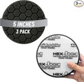 Chemical Guys Hex-Logic Finishing Pad Black (5.5 Inch) (3 Pack) – Foam Pads for Wax, Glaze & Sealant Application with Ultra Soft Touch