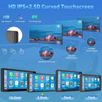 CARPURIDE 9.26 Inch Carplay Screen for Car, Compatible with Wireless/Wired Apple CarPlay, Android Auto and Mirror Link - Bluetooth Audio, Navigation,Siri, FM, AUX, C92 with Backup Cam