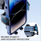 GUWEZ Phone Holders for Your Car [Military Grade Suction Ultra Strong Base] Cell Phone Car Holder 3 in 1 Dashboard/Windshield/Air Vent Hands-Free for iPhone Android